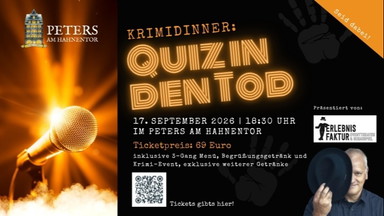 Krimi Dinner " Quiz in den Tod"