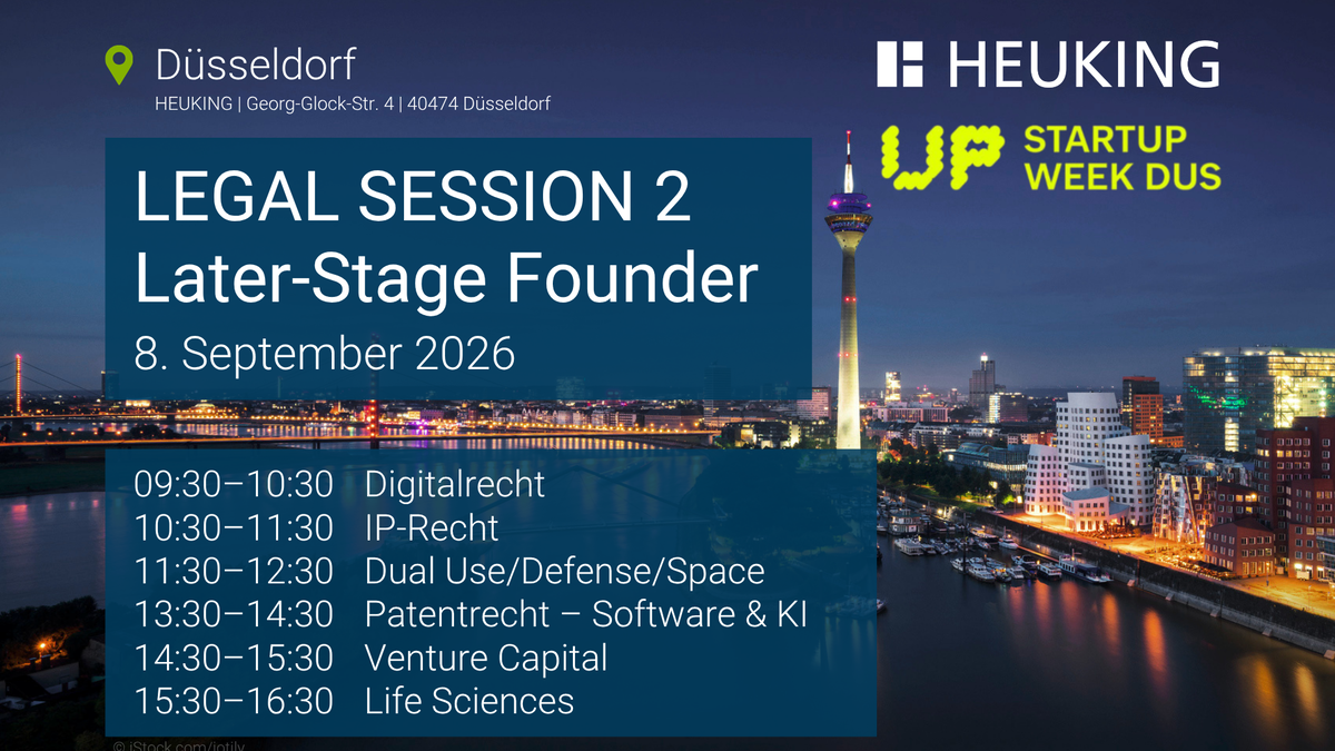 HEUKING Legal Session 2: Later-Stage Founder