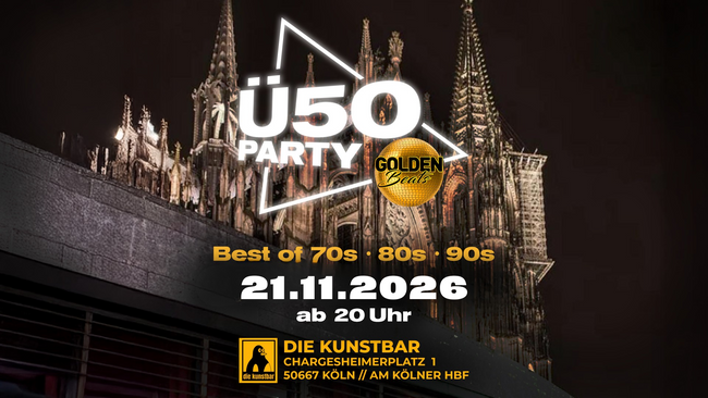 𝗚𝗼𝗹𝗱𝗲𝗻 𝗕𝗲𝗮𝘁𝘀 – Ü𝟱𝟬 𝗣𝗮𝗿𝘁𝘆 in der 𝗞𝘂𝗻𝘀𝘁𝗯𝗮𝗿