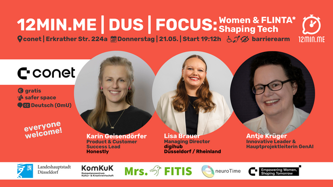 12MIN.ME | DUS | FOCUS: Women & FLINTA* Shaping Tech