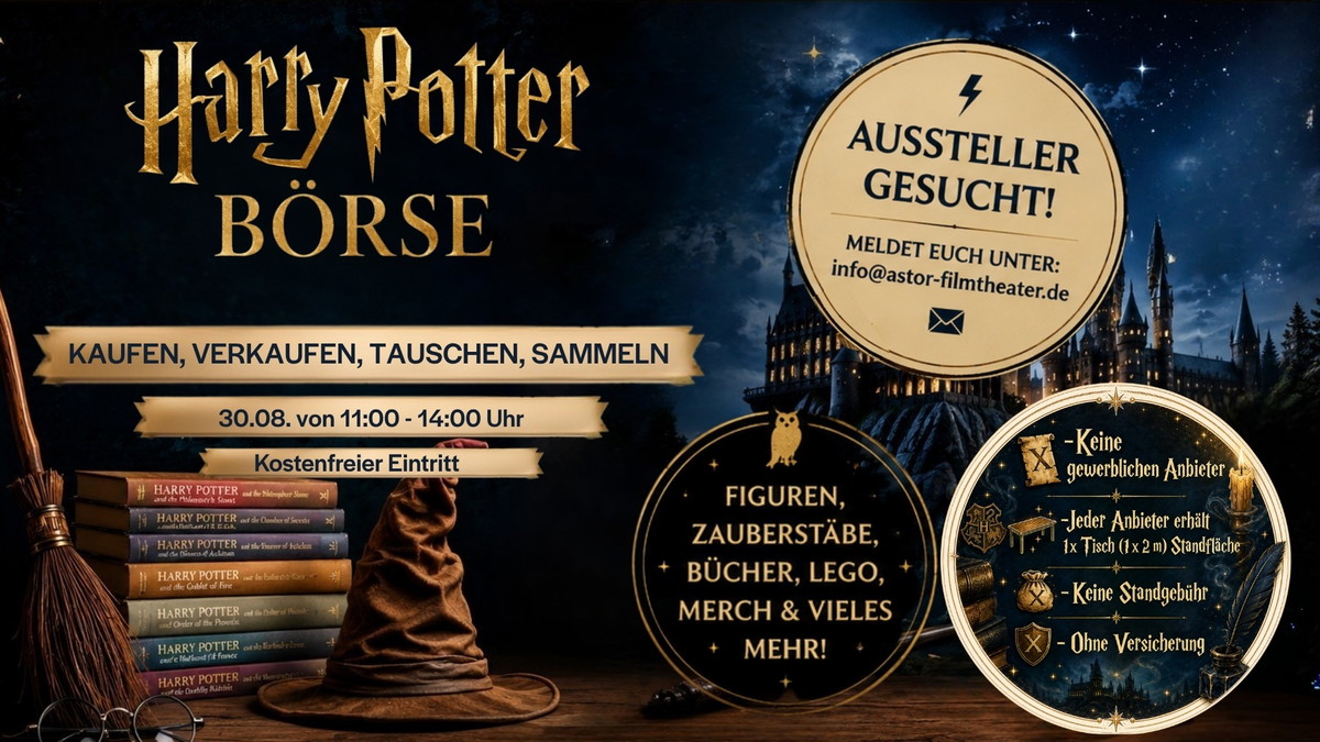 Titelbild der Veranstaltung HARRY POTTER BÖRSE IM ASTOR FILMTHEATER