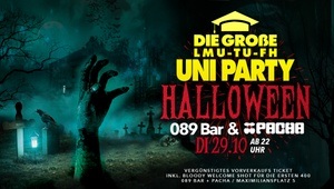 Die große HALLOWEEN UNI PARTY | DI 29.10. @ 089 Bar & Pacha