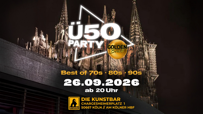 𝗚𝗼𝗹𝗱𝗲𝗻 𝗕𝗲𝗮𝘁𝘀 – Ü𝟱𝟬 𝗣𝗮𝗿𝘁𝘆 in der 𝗞𝘂𝗻𝘀𝘁𝗯𝗮𝗿