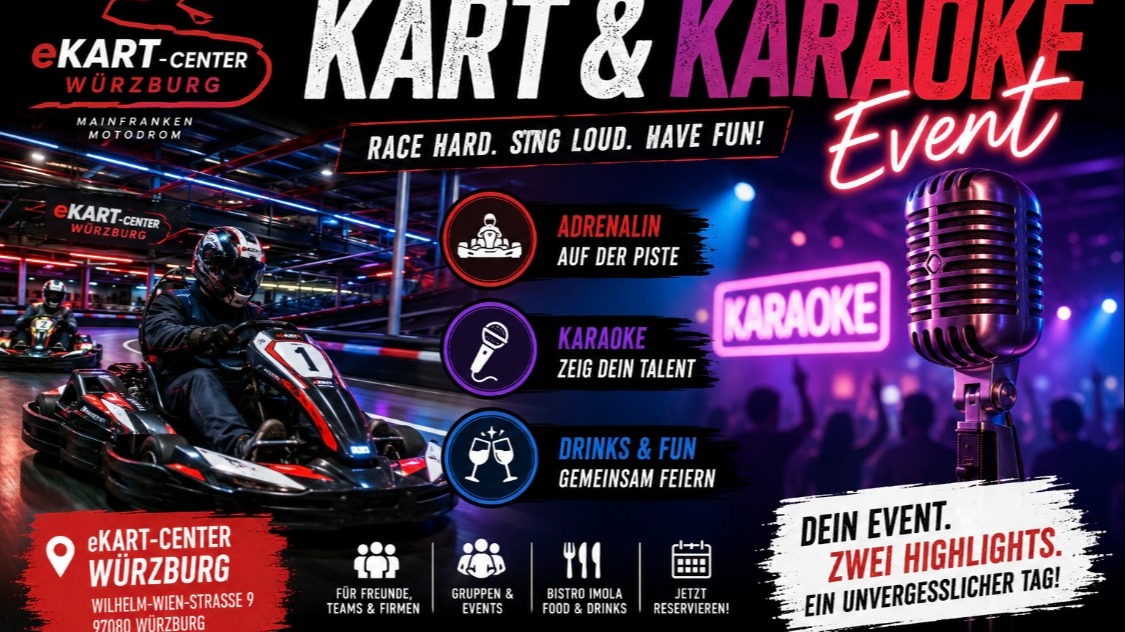 KART & KARAOKE Event im eKart-Center Würzburg