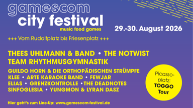 gamescom city festival – Sonntag 30.08.2026