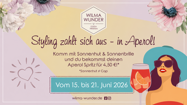 Styling zahlt sich aus – Aperol Spritz für 4,50 €