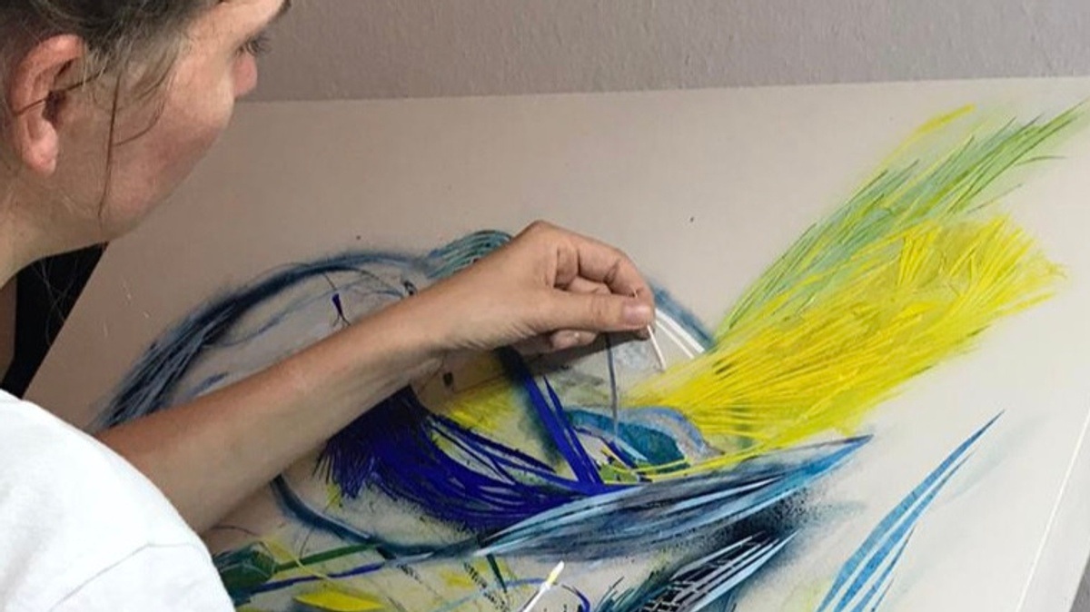 Landschaften aus Papier erschaffen \u002D Lerne die Technik LtPp \u002D Let the Paper paint kennen ! Mi.M LtPp ( KÜNSTLERIN \u0026 KUNSTTHERAPEUTIN) schafft einen Raum voller kreativer Impulse