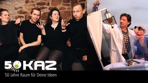 EINLADUNG – 50 Jahre KAZ – die Jubelfeier     Am Samstag, den 7.3.26 um 18:30 Uhr feiern wir das fünfzigjährige KAZ Jubiläum im Saal des Jungen Theaters.