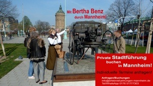 Öffentliche Tour Stadtführung: Mit Bertha Benz durch die Erfinderstadt - Kostümführung Event - www.erlebnisfuehrungen-mannheim.de