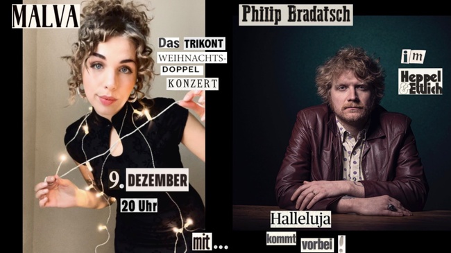 Trikont Weihnachtskonzert mit Malva & Philip Bradatsch