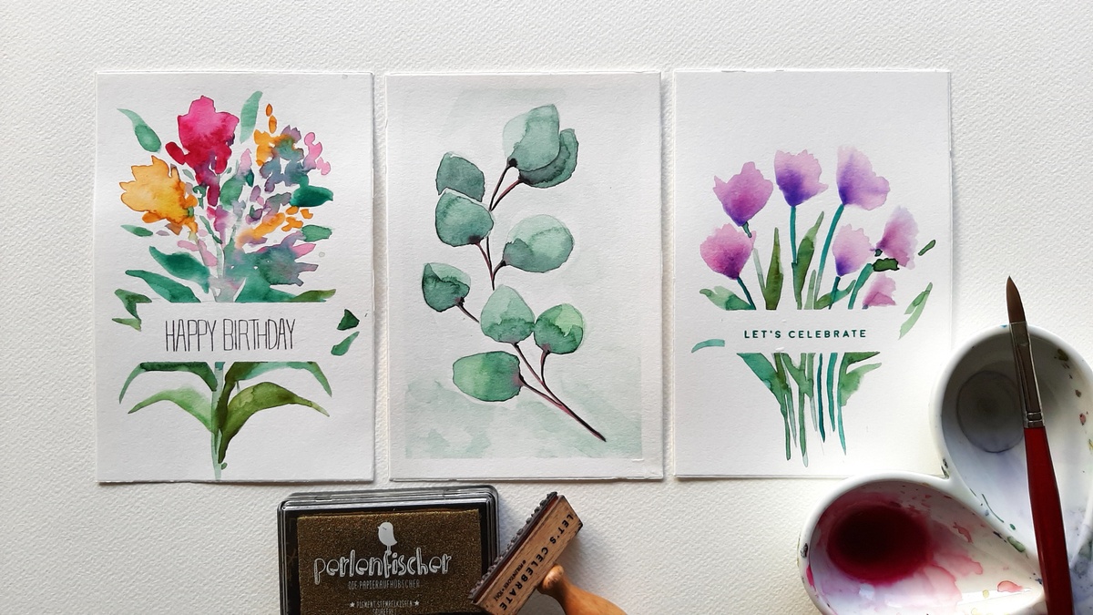 Aquarellkurs Grußkarten gestalten