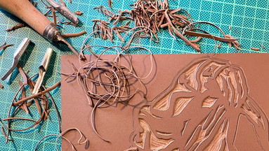 Workshop: Linolschnitt mit Dino