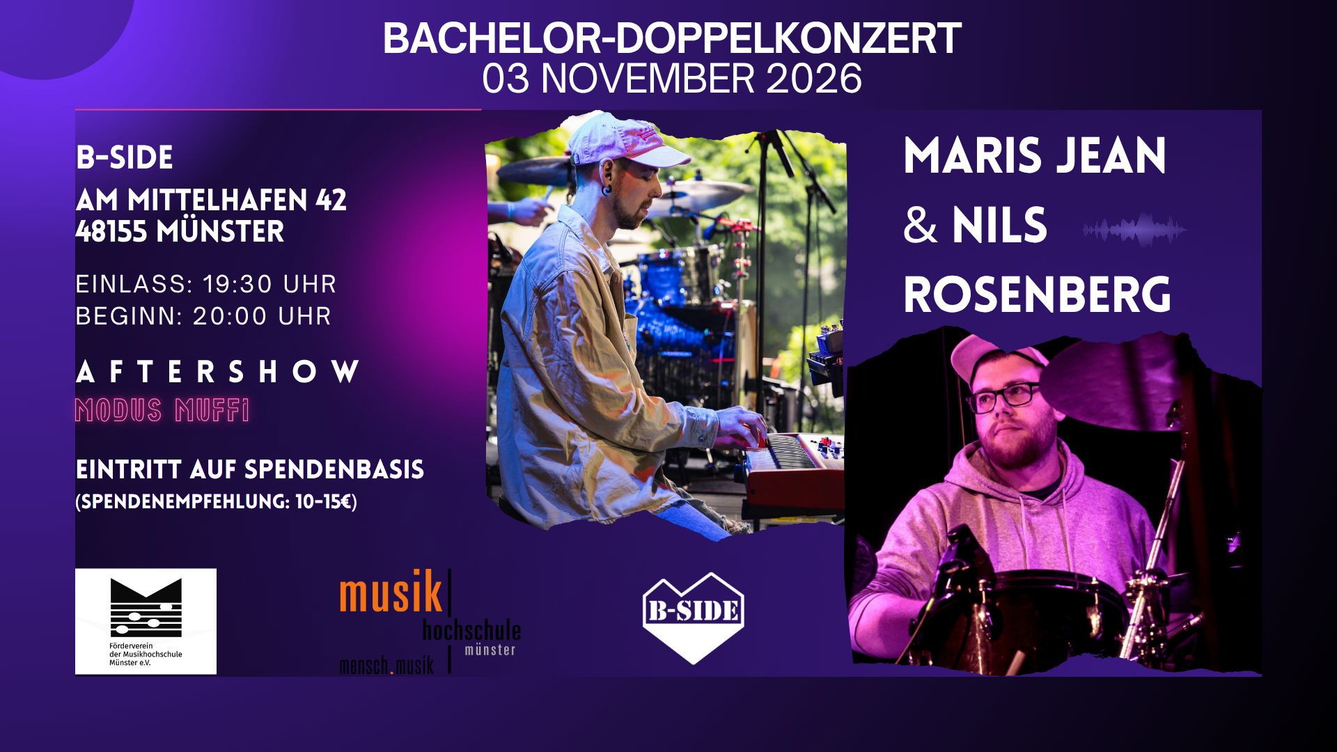Bachelor-Doppelkonzert - Maris Jean & Nils Rosenberg