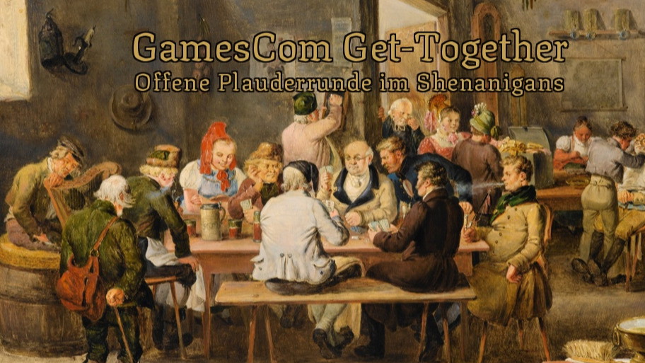 Titelbild der Veranstaltung GamesCom Get‑Together – Offene Plauderrunde im Shenanigans