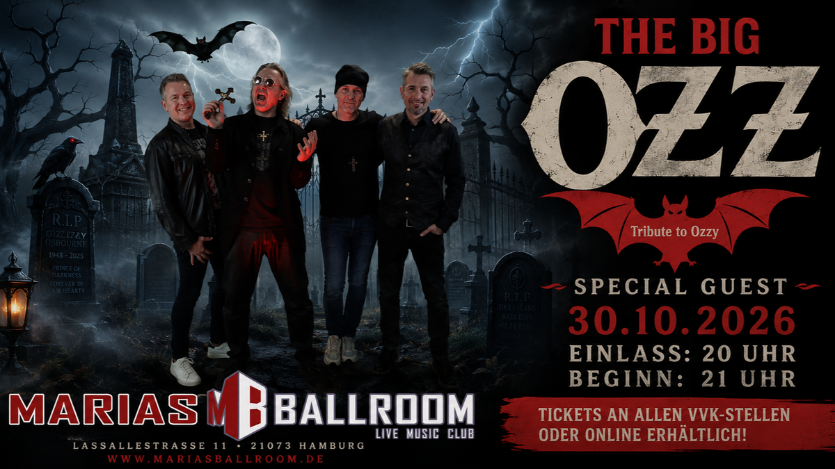 Titelbild der Veranstaltung The Big Ozz - Tribute to Ozzy Osbourne // Plus Special Guest