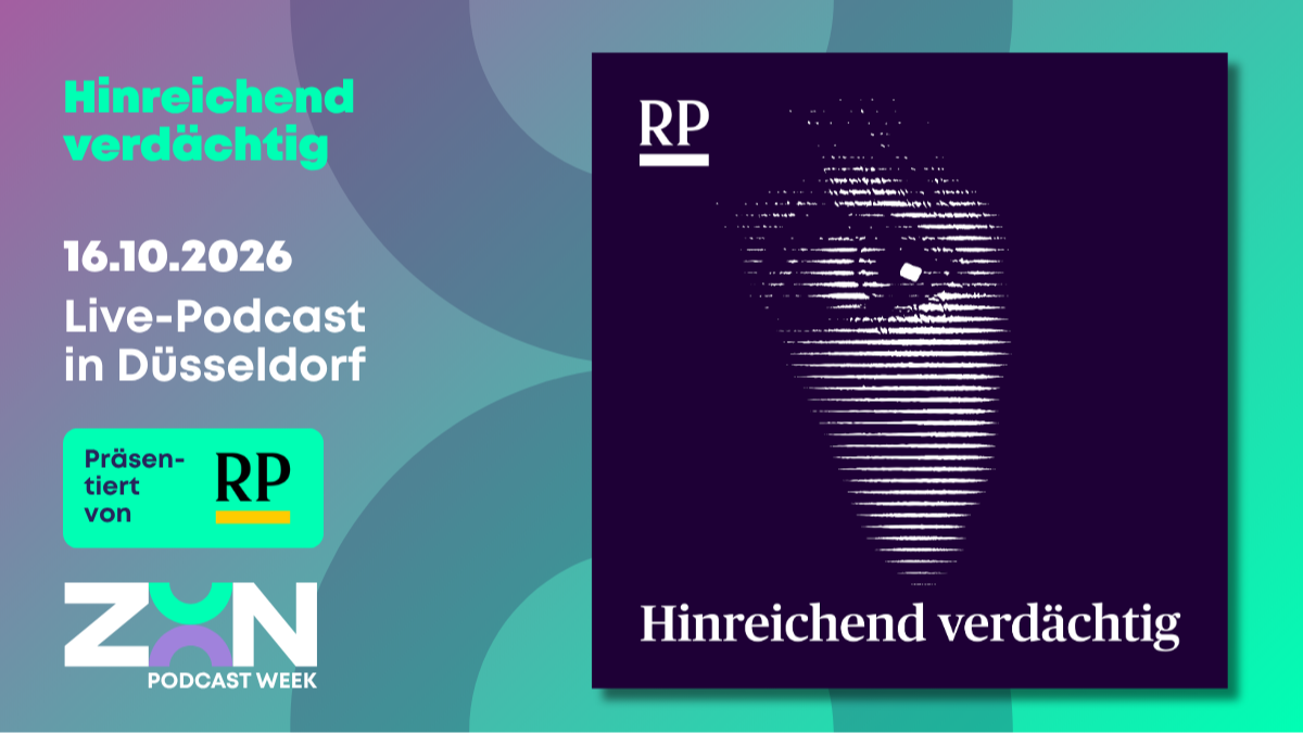 Titelbild der Veranstaltung Hinreichend verdächtig / Live-Podcast / ZOON PODCAST WEEK