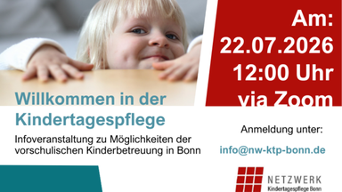 Eltern-Informationsveranstaltung - "Willkommen in der Kindertagespflege"