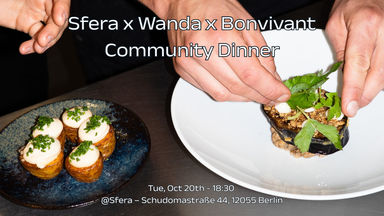Sfera x Wanda x Bonvivant Community Dinner – Vegan & Gluten-Free