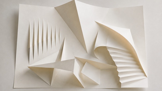 Workshopreihe Oberfläche und Struktur Papier:  3-D Schnitte