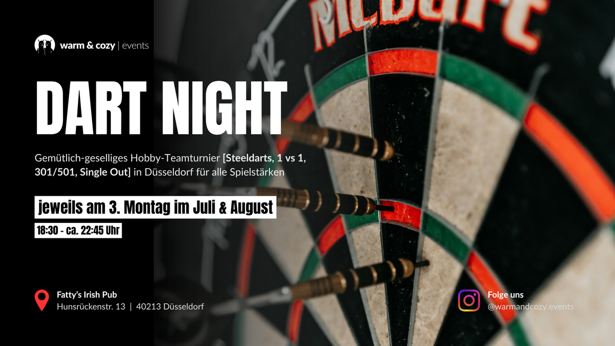 Titelbild der Veranstaltung Dart Night (1 vs 1) | Düsseldorf