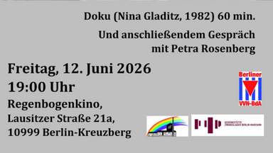 "Zeit des Schweigens und der Dunkelheit" - Dokumentation im RegenbogenKino