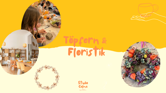 Töpfern & Kranz binden Kombi Workshop im Studio Calma in Düsseldorf