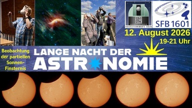 LANGE NACHT DER ASTRONOMIE 2026 - Beobachtung der Sonnenfinsternis
