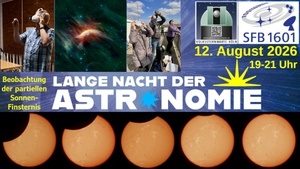 LANGE NACHT DER ASTRONOMIE 2026 - Beobachtung der Sonnenfinsternis