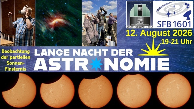 LANGE NACHT DER ASTRONOMIE 2026 - Beobachtung der Sonnenfinsternis