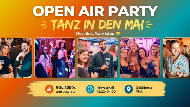 Meet first. Party later. Tanz in den Mai at Goldfinger