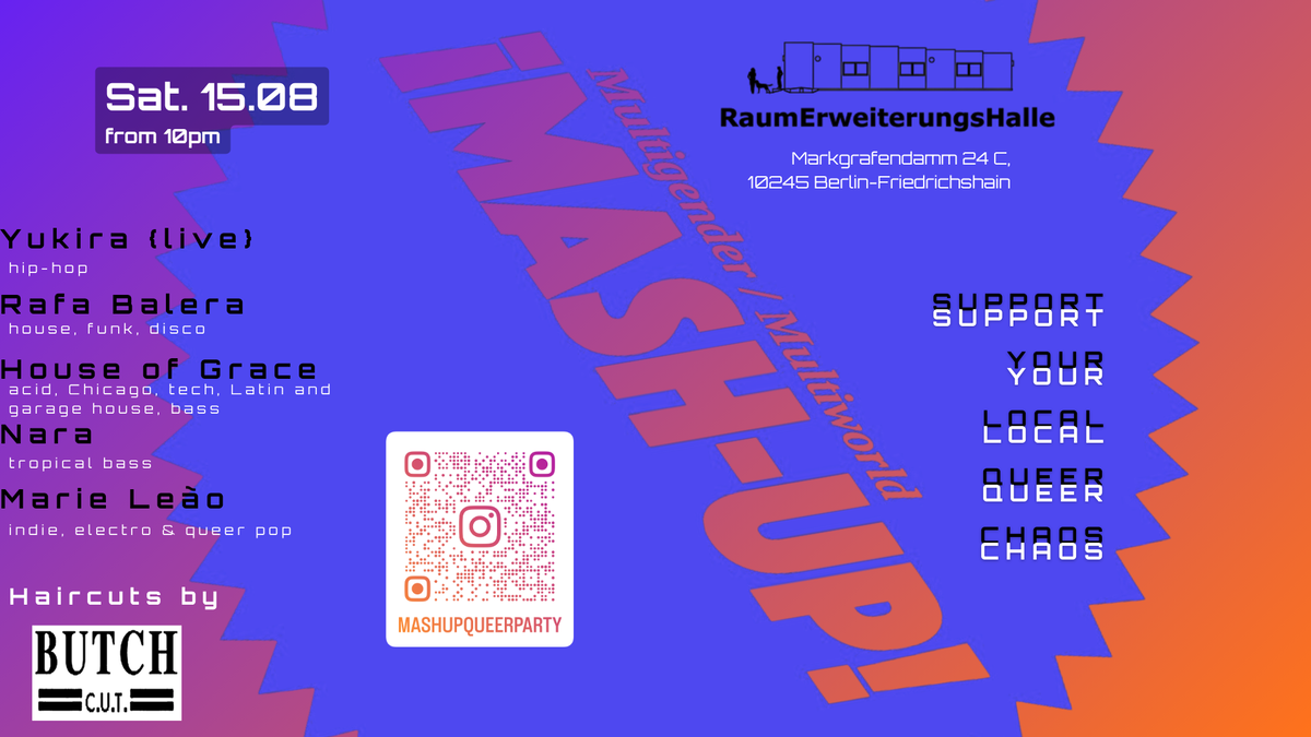 Titelbild der Veranstaltung ¡MASH-UP! – Support Your Local Queer Chaos