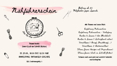 Nähführerschein für Erwachsene - Thema Jeans flicken (Workshop)