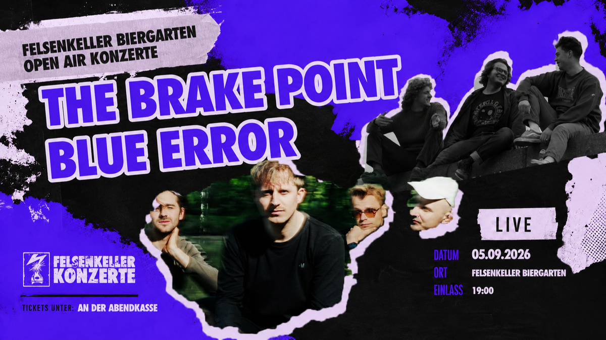 Titelbild der Veranstaltung Biergarten Konzert: The Brake Point