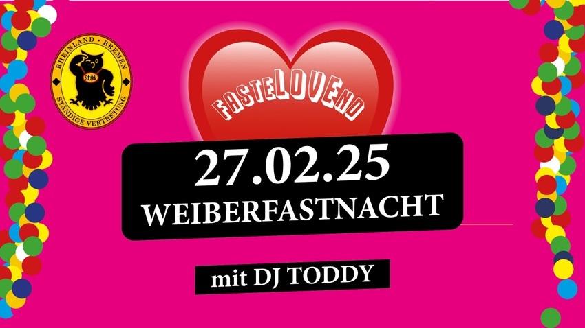 Weiberfastnacht mit DJ Toddy in der StäV