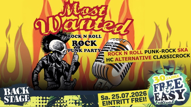 MOST WANTED | ROCK'N'ROLL & PUNKROCK | FREE & EASY FESTIVAL 2026