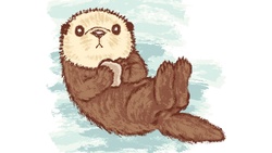 Otter im Glashaus