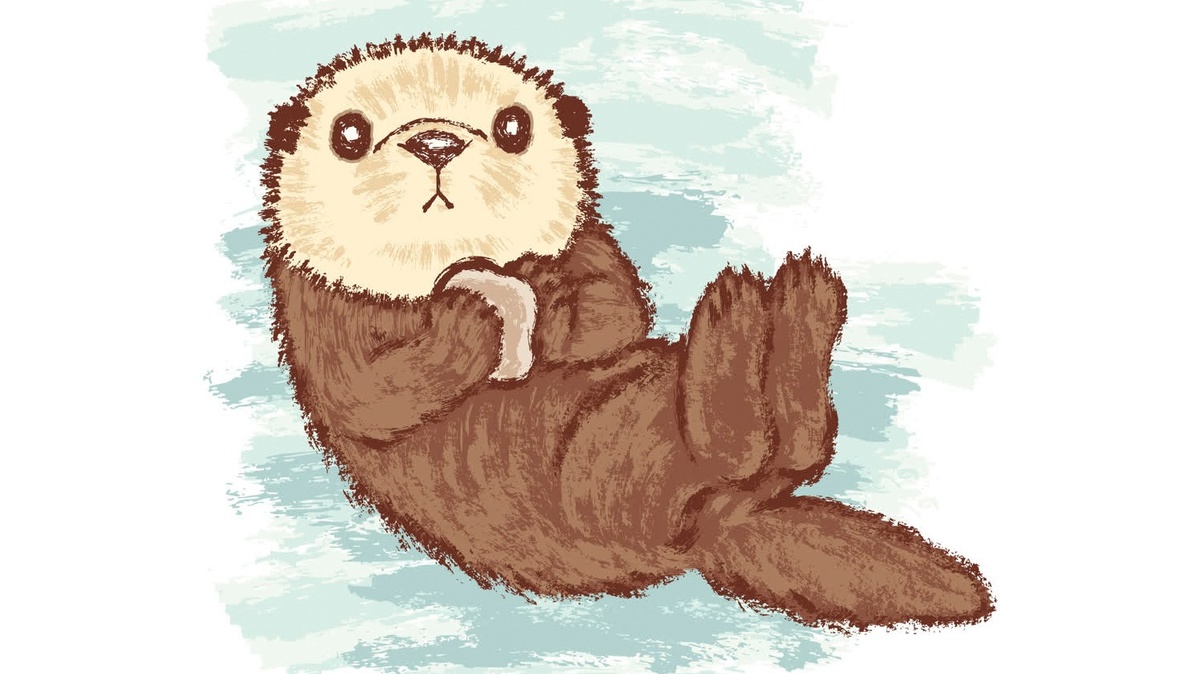 Otter im Glashaus