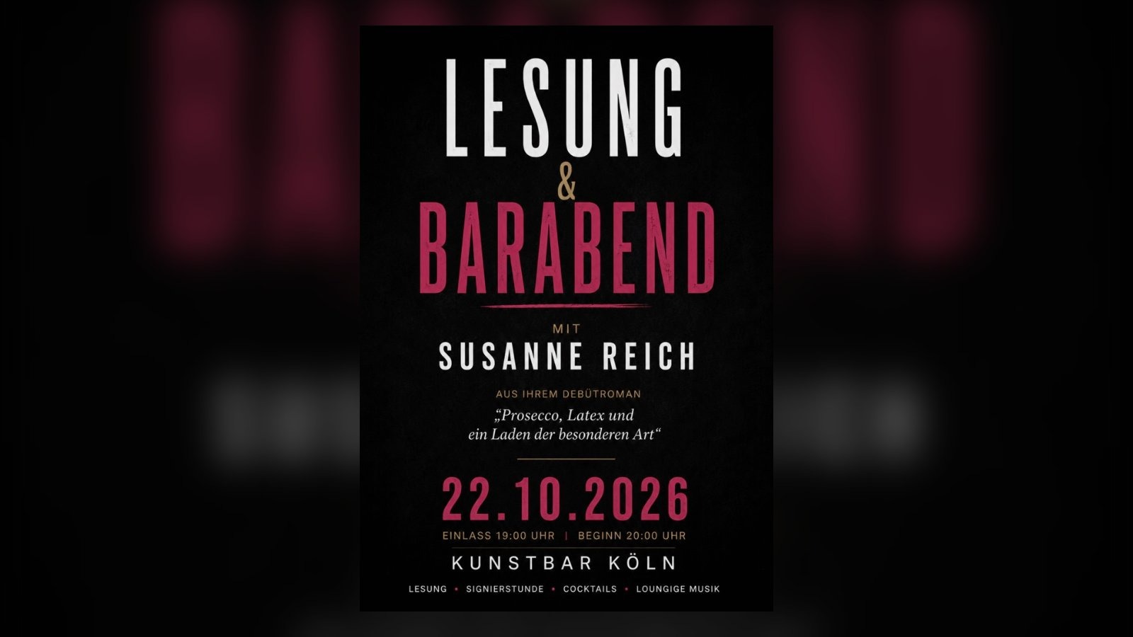 Zusatztermin Lesung – by SueXes