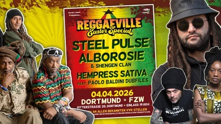 Steel Pulse, Alborosie, Hempress Sativa & Paolo Baldini DubFiles @ REGGAEVILLE EASTER SPECIAL 2026