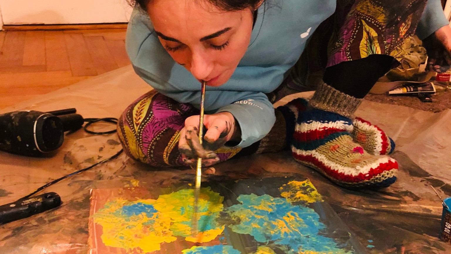 Farbfluten - Acrylic Pouring | Familien-Workshop ab 8 Jahren