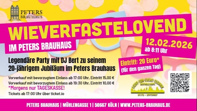 Wieverfastelovend im Peters Brauhaus
