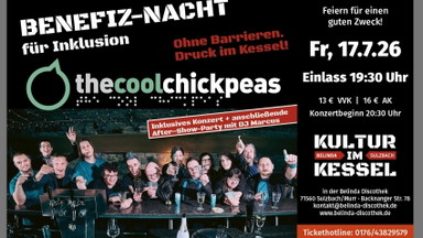 BENEFIZ-KONZERT mit The Cool Chickpeas - und Disconacht in der Belinda