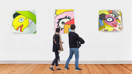 Kunstfreiheit Ausstellung im historischen Wartesaal