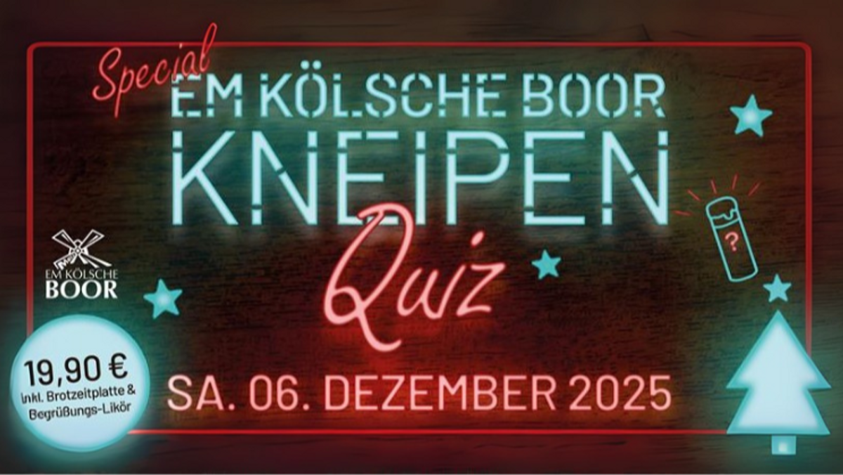 Kneipenquiz Em Kölsche Boor - Weihnachtsspecial