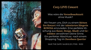 Cozy LIVE Concert im SINGULART Kunst & Design Store