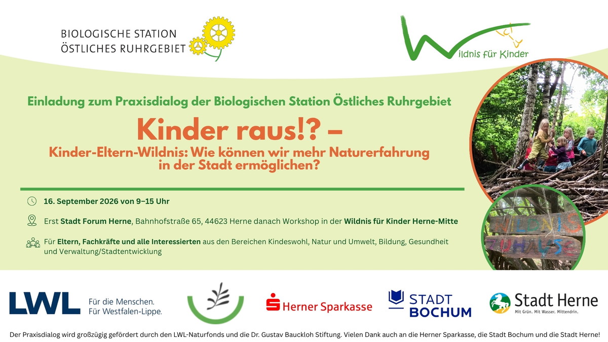 Praxisdialog:  Kinder raus!? – Kinder-Eltern-Wildnis: Wie können wir mehr Naturerfahrung in der Stadt ermöglichen?
