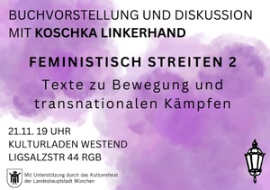 Feministisch streiten 2  Buchvorstellung und Diskussion mit Koschka Linkerhand