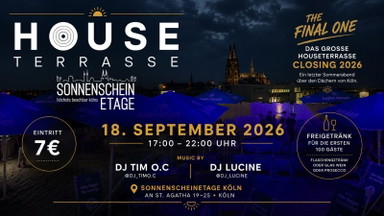 Das große HouseTerrasse Closing 2026 ☀️🎶