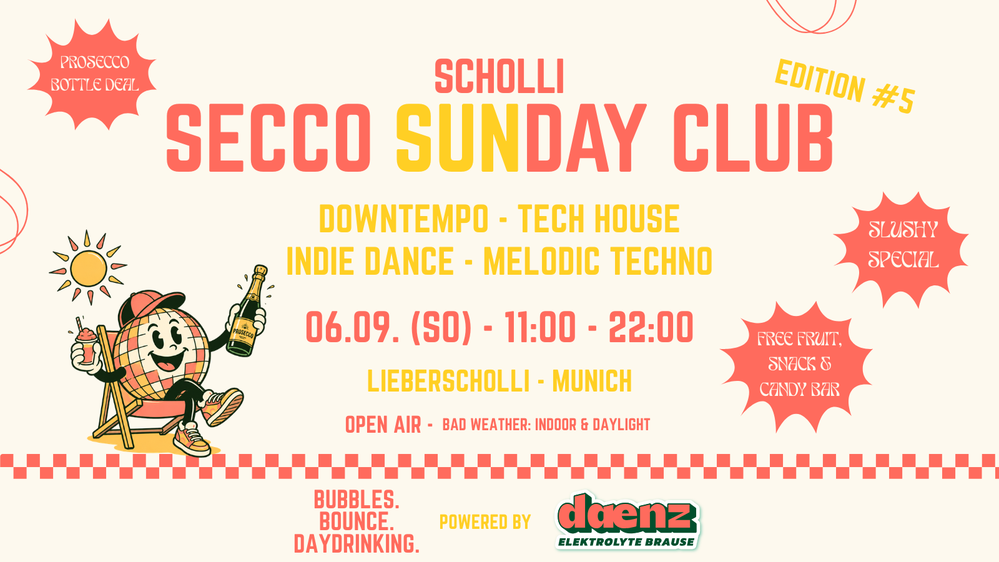 SECCO DAY CLUB - SUNDAY OPEN AIR - 100 FREE TICKETS powered by daenz