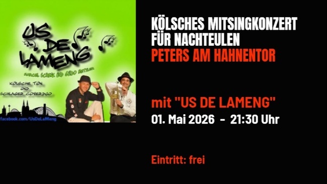 MitSingKunzät vür Naaksüüle, kostenloses Mitsingkonzert mit Us de Lameng